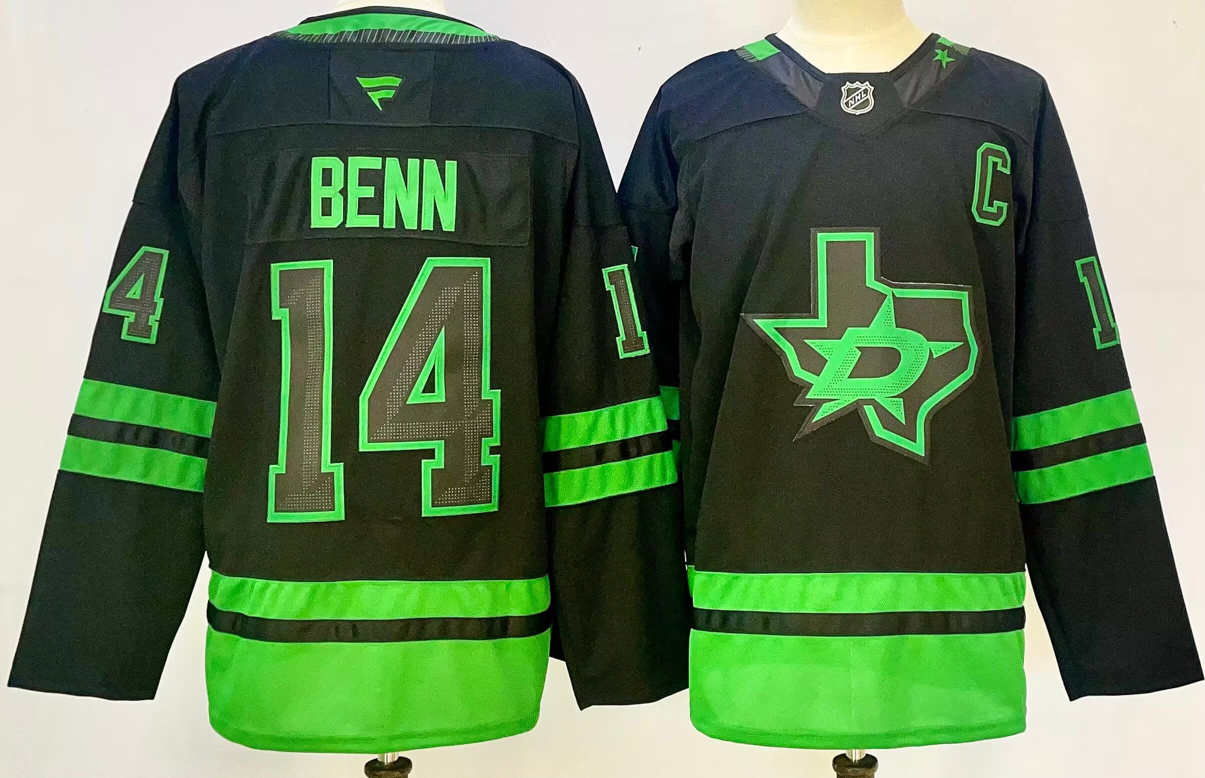 Men Dallas Stars #14 Benn Black 2025 Home Premier Player NHL Jersey->dallas stars->NHL Jersey